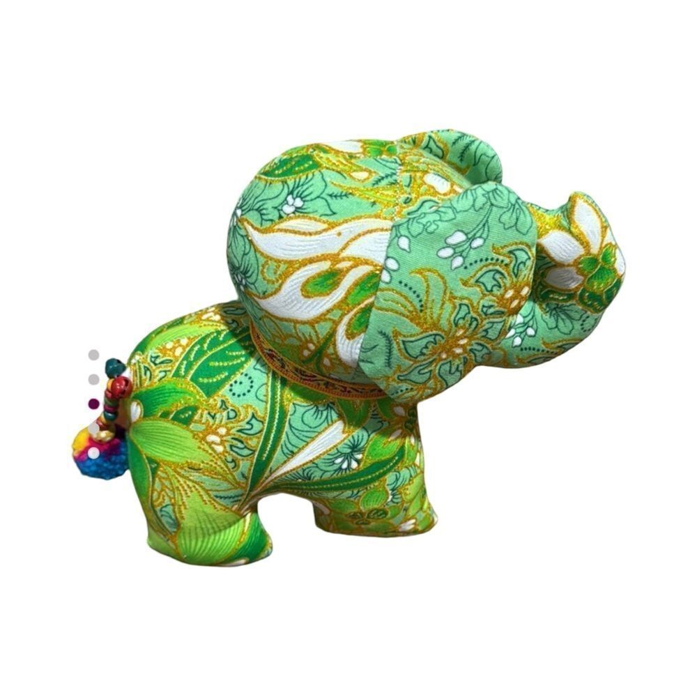 Thai Handmade Colorful Stuffed Elephant Set - Picture 8 of 8